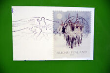 Arctic Circle, Finnland, Suomi,  Stempel auf Rentiermarke vom 27.11.2023