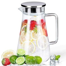 Glaskrug Wasserkaraffe mit