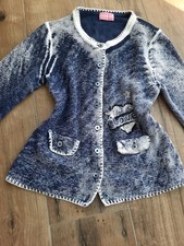 SIX-O-SEVEN süsse STRICKJACKE aus 100% Baumwolle mit tollen Details, Blau Gr. 40