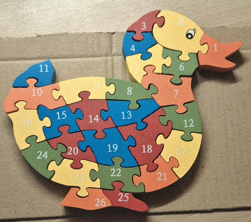 Holzpuzzle ente echtholz - holzpuzzle,