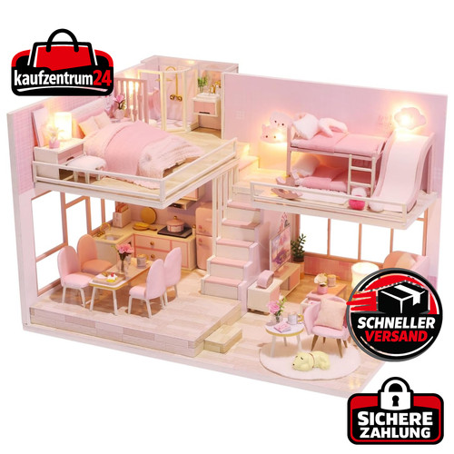 Miniatur puppenhaus bausatz - puppenhaus,