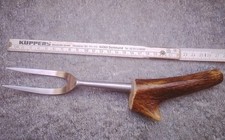 Jagdbesteck Urige Fleischgabel m.Hirschhorngriff, 26cm WMF Geschmiedet (176)