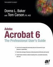 Adobe Acrobat 6 Professional User's Guide Professional Design Don… 9781590592328