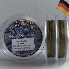 Vorfachschnur/High Quality Kevlar®/ NEU /oliv/ Ø0,18 bis 0,40mm/TK12,9 bis42,0kg