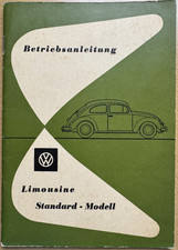 Volkswagen VW Betriebsanleitung Standard Käfer Rechteck Limousine Typ 1, 1960