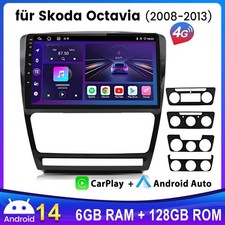 Für Skoda Octavia 2 2004-2013 DAB 128G Android 14 Autoradio Carplay DSP GPS Navi