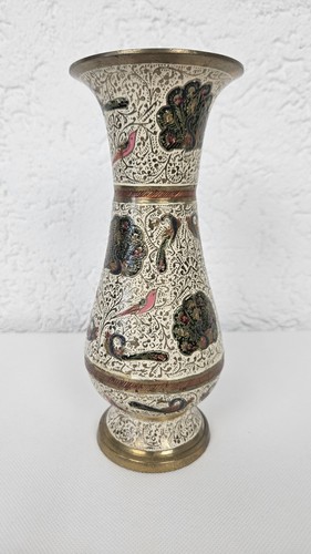 Messing vase pfauen - messing,