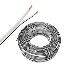 Lautsprecherkabel 2 x 0,75 mm² Kupfer✅ Leitung Audio Boxen Kabel weiss-schwarz