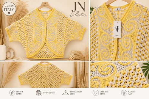 Boho häkeljacke gelb - 💛,