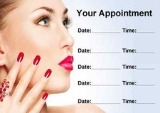 Nail Beauty Haar Spa Massage personalisierte Terminkarten