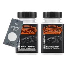 Autolack Lackstift Set für Hyundai PSW Polar White Basislack Klarlack je 50ml
