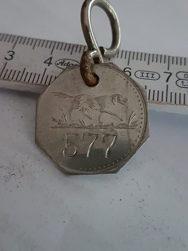 Alte schöne hundemarke orig - alte,