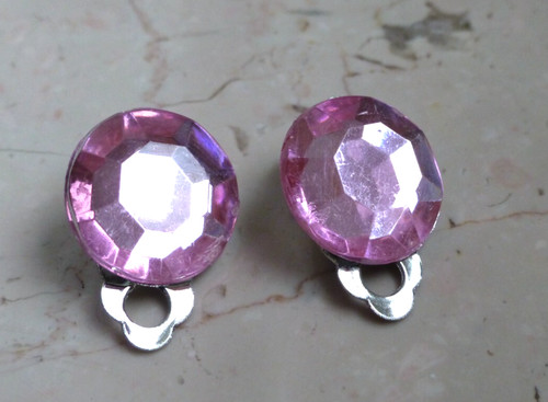 Ohrclips strass glitzer - strass, rosa