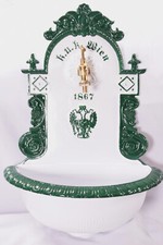 Wandbrunnen Antik-Stil Gartenbrunnen Brunnen Waschbecken Aluminium