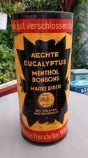 Anitke Blechdose * Eucalyptus Bonbons  * Marke Bieber * großer Blech Container