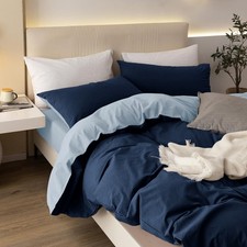 Doppelfarbige Bettwäsche Zweiseitig verwendbar Hochwertige weiche Mikrofaser
