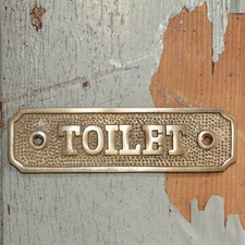 Schild "Toilet", WC-Schild aus