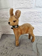 Max Carl Stofftier Rehkitz Plüschtier Kitz 50er Jahre Glöckchen Banderole