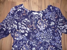 Hübsches Midikleid*ESPRIT*Gr. M (38)*dunkelblau*Blumenmuster*3/4-Arm