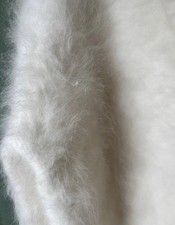 Neue Weiß Strickjacke angora