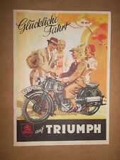 TRIUMPH NÜRNBERG MODELLE 1937 S 500 GESPANN B 200 E OLDTIMER MOTORRAD VORKRIEG