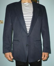 ✅ Herren Satin Blazer Jacke M 50 dunkelblau Büro Business Fest Konfirmation