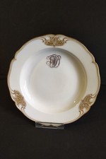 KPM Berlin Dessertteller Jugendstil Emailledekor juwelenbesetzt Anfang 1900