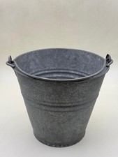 28/1 Metall Eimer / Verzinkt / 12 Liter / Dekoration Historisch Landhaus Shabby