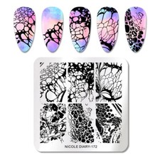 Marbel stamping schablone - stamping,