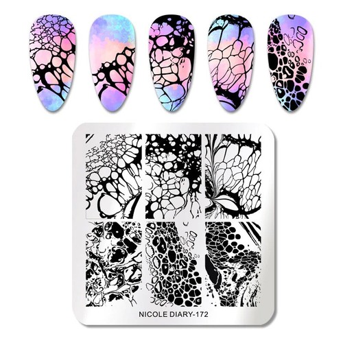 Marbel stamping schablone - stamping,