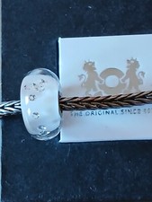 Original Trollbeads, "Diamantenbead", weiß, retired