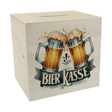 Bier Spardose aus Holz mit