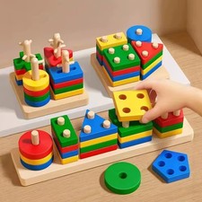 Montessori holzbausteine - montessori,