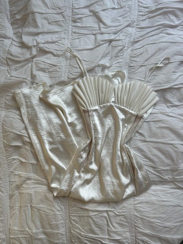 Satin kleid elfenbein mit - satin-kleid,