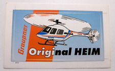 Werbe-Aufkleber Graupner Heim Mega Helikopter Hubschrauber Modellbau 90er