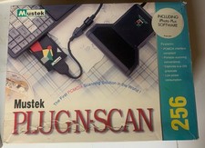 Mustek Plug-N-Scan PCMCIA Handscanner Originalverpackt mit Software 256 Graustufen