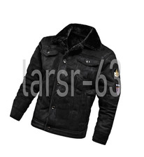 Herren Pilotenjacke Bomber Wildleder - Fliegerjacke Winter Coat Freizeitjacke