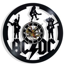 AC DC Vinyl Wanduhr
