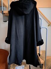 Mantel, Kaschmirmantel, Wollmantel Kapuzenmantel  Damen Gr. 52/54 schwarz