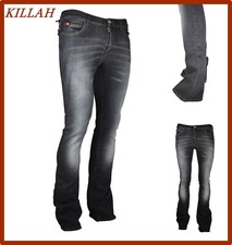 Killah Damen Jeans High Waist Stretch Pfotenhose Bootcut W25 W28