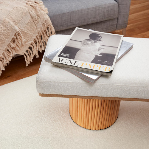 Sitzbank mit bouclé bezug und - bouclé-bezug,