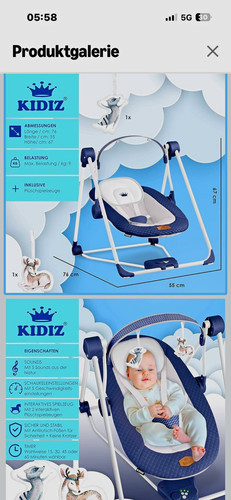 Kidiz babywippe babyschaukel - kidiz, babywippe/babyschaukel