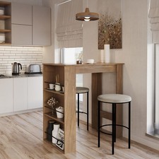 3-lagige Essbar Kaffee Küche Insel Tisch offene Aufbewahrungsregale Wohnzimmer