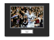 Raul Blanco handsigniert 16x12 Mount Display Real Madrid Autogramm Auto mit COA