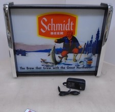 Schmidt Beer Ice Fishing Scene