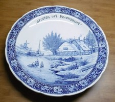 Porzellanteller / Wandteller blau-weiß von Delfts by Boch - 39cm DM