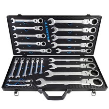22 tlg. Gelenk Ratschenschlüssel Satz Ring Maul Schlüssel 6-32 mm Werkzeug