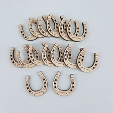 Glücks-Hufeisen 15-Teile Holz zum Basteln Verzieren Gestalten Dekorieren DIY