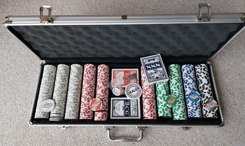 Poker koffer set 500 clay - 500,