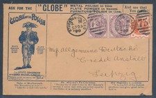Großbritannien Reklamrbrief Globe Metal Polish von 1899